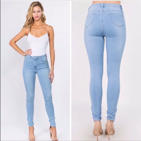 High Waisted Skinny Jeans - Picture 1 of 4